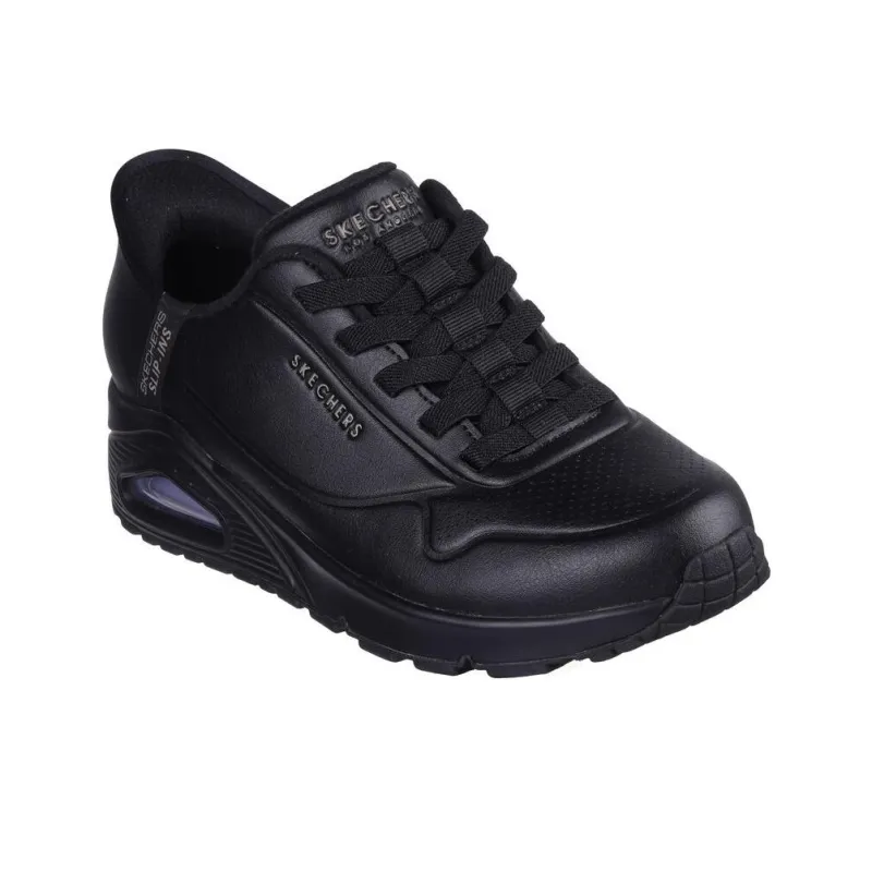 Skechers Uno Anti Slip Wear Resistant Low Top Casual Shoes Women's Black-2