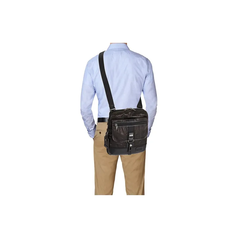 TUMI Alpha Bravo Cow Leather Shoulder Bag Crossbody Bag Regular Men's Black-4