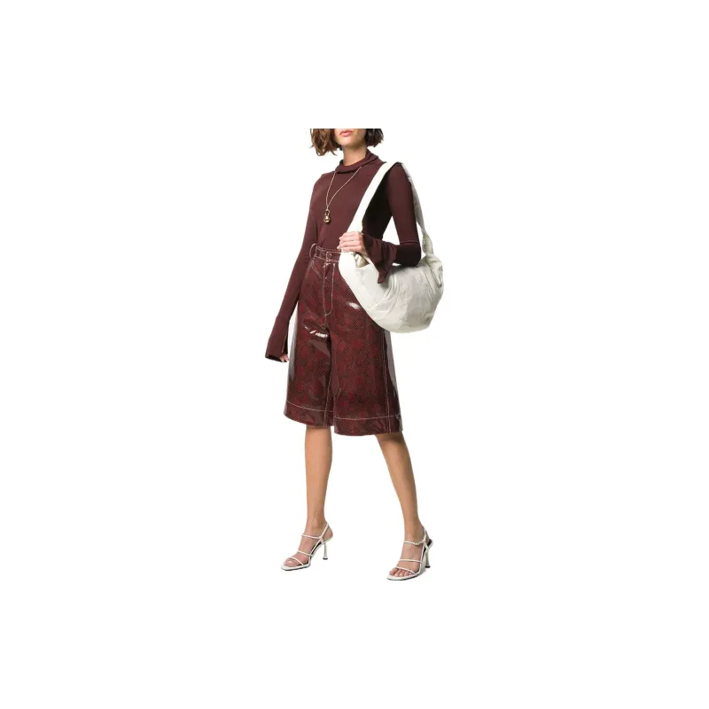 Lemaire Croissant Series Lambskin Croissant Bag Goat Horn Bag Crossbody Bag Shoulder Bag Large Size Women's White-6