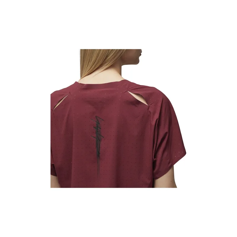 Y 3 T Shirts Women's Burgundy-2
