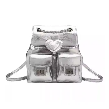 Carksky PU Backpack Women's Silver
