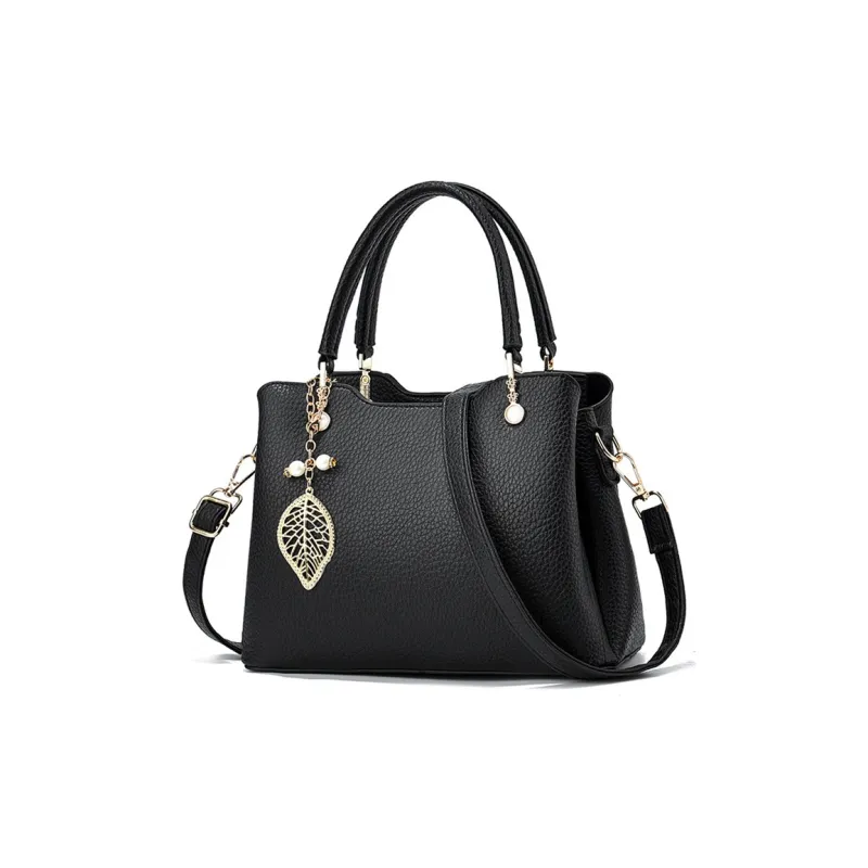 BRINCH PU Shoulder Bag Regular Women's Black/Gray/Ecru/Khaki/Burgundy/Pink-2