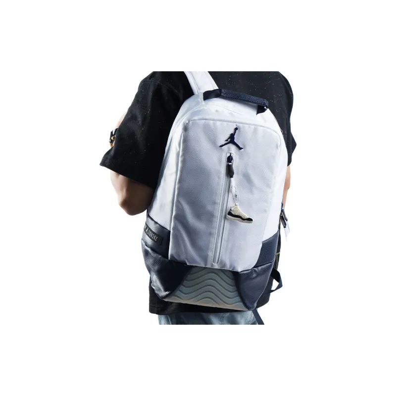 Jordan Polyester With Polyurethane Backpack Regular Unisex White & Obsidian Color-5