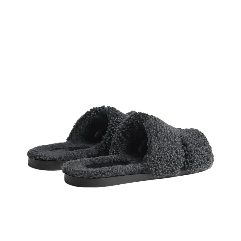 HERMES Izmir Slip Resistant Slide Slippers Men's Mixed Gray-4