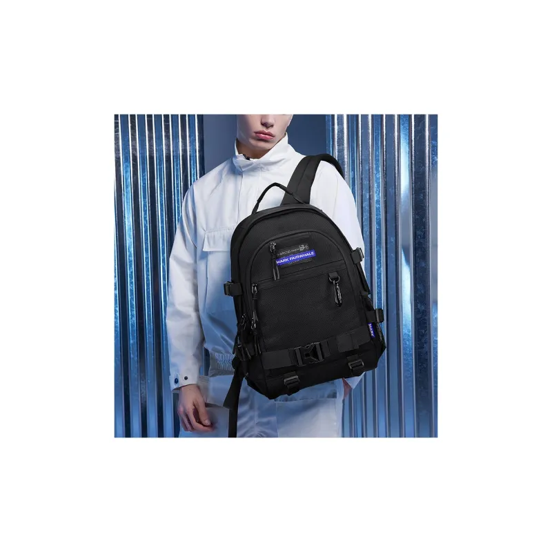 FAIRWHALE Polyester Backpack Large Size Men's Black-4