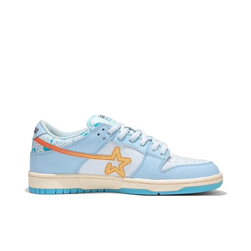 RIPSTAR SKBD Low Maxes Future Anti Slip Wear Resistant Low Top Skateboard Shoes Unisex Blue Orange-1