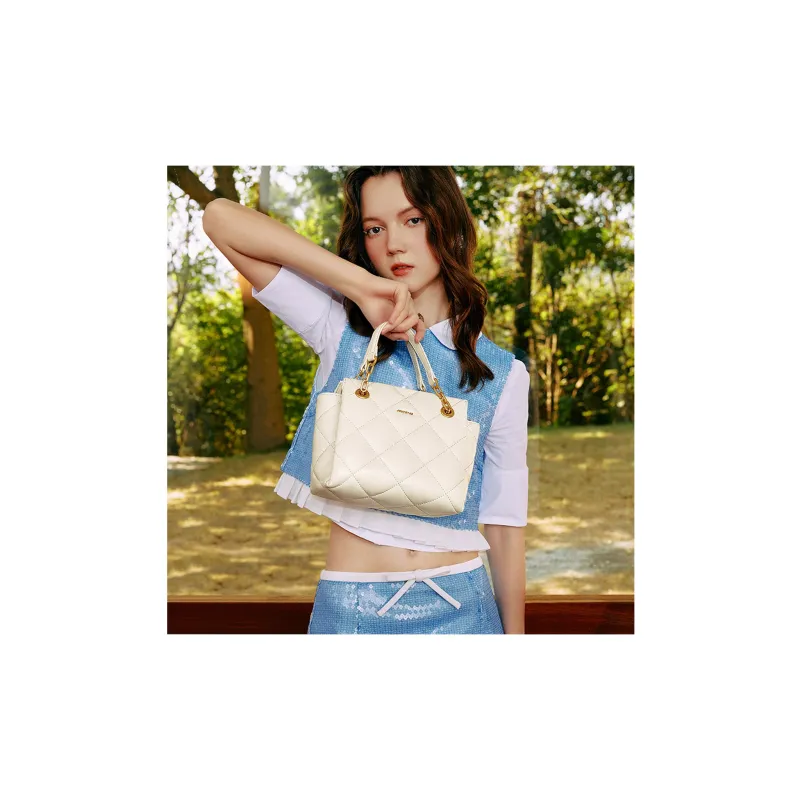 JUST STAR Synthetic Leather Shoulder Bag, Crossbody Bag, Handbag Regular Women's Black/White/Pink-4