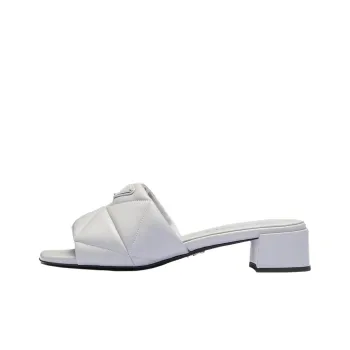 PRADA 45mm Triangle-logo Quilted Mules