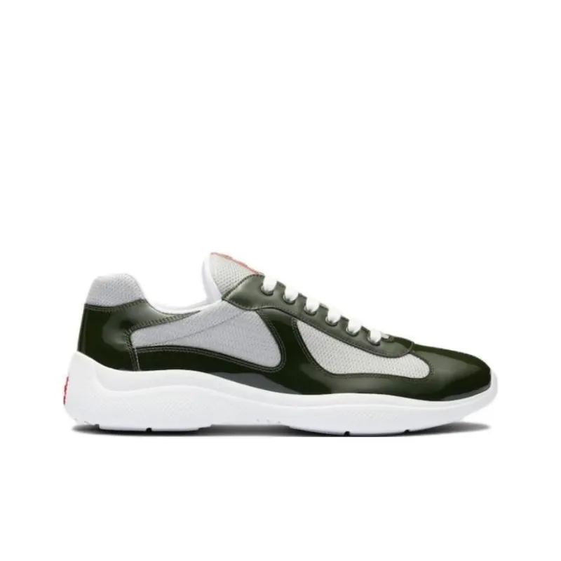 PRADA America's Cup Low-Top Casual Shoes Men's Silver Green-1