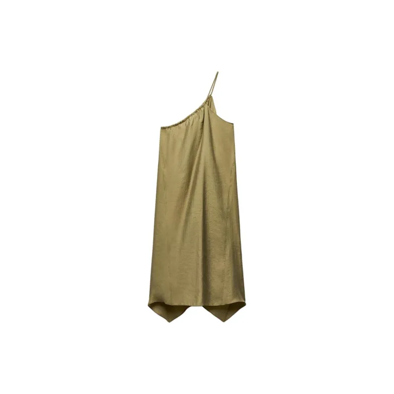 ZARA ZW Series Slip Dresses Women's Yellow-1