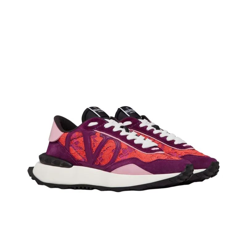 Valentino Lacerunner Low Top Casual Shoes Women's Fuchsia-2