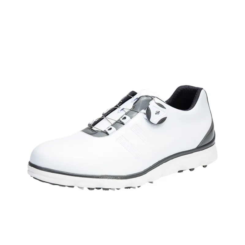 PGM Anti-Slip And Wear-Resistant Breathable Low-Top Golf Shoes Men's White Gray-5