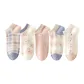 5 Pack (Purple Floral No-Show Socks)