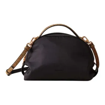 BORBONESE Polyester Portable Crossbody Bag, Shoulder Bag Small Size Women's Black
