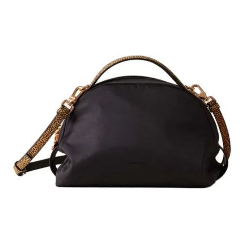 BORBONESE Polyester Portable Crossbody Bag, Shoulder Bag Small Size Women's Black