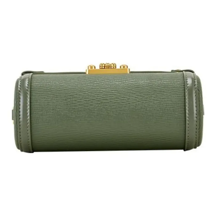 Hush Puppies Cow Leather Shoulder Bag Crossbody Bag Small Square Bag Women's Black/Green/Apricot-9