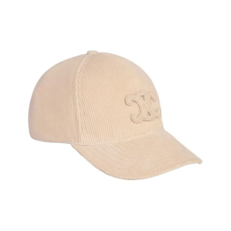 CELINE Triomphe Baseball Cap In Corduroy-2