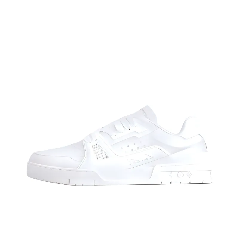 LOUIS VUITTON Trainer Skateboard Shoes Men Low Top White-0