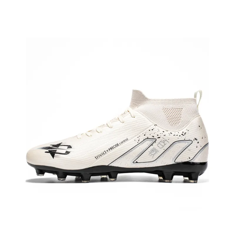 TriVict Win A Hundred Battles And Win A Hundred Victories. Soccer Shoes Unisex Mid Top White/Pink/Aqua/Blue-31