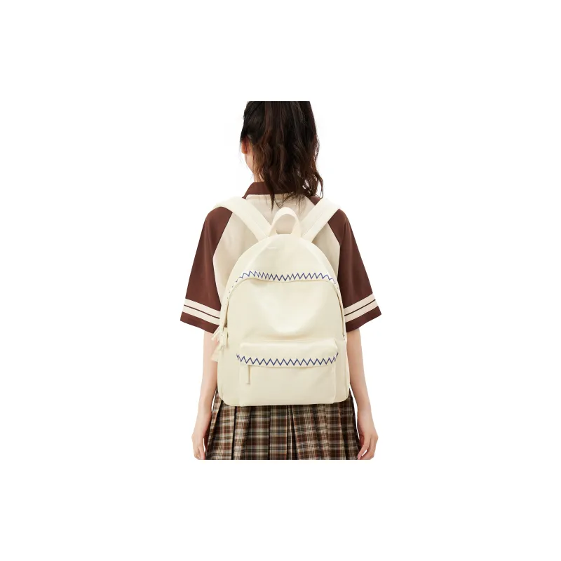 Werocker Canvas Backpack Regular Unisex Ecru/Black/Green-6