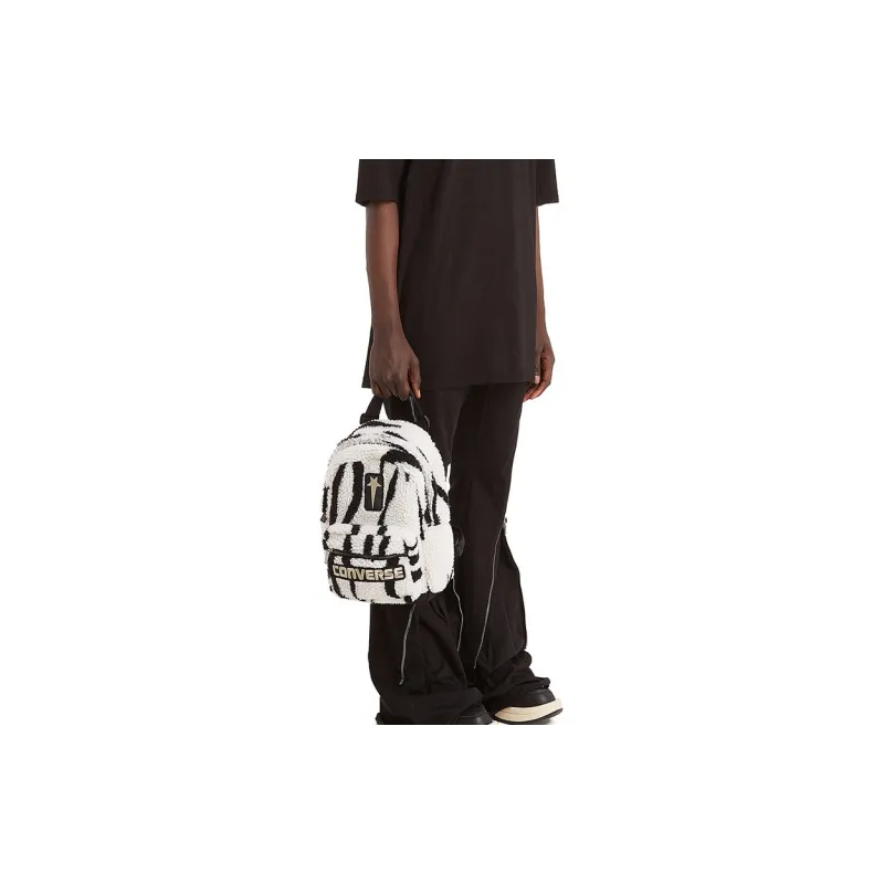 Rick Owens DRKSHDW Plush Backpack Regular Unisex Black White-4