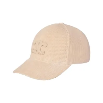 CELINE Triomphe Baseball Cap In Corduroy