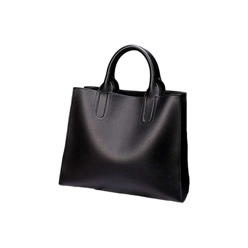 NATTY Cow Leather Tote Bag Armhole Bag Shoulder Handbag Regular Women's Black-7