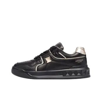 Valentino Women's One Stud Low 'Black Platinum Hardware'