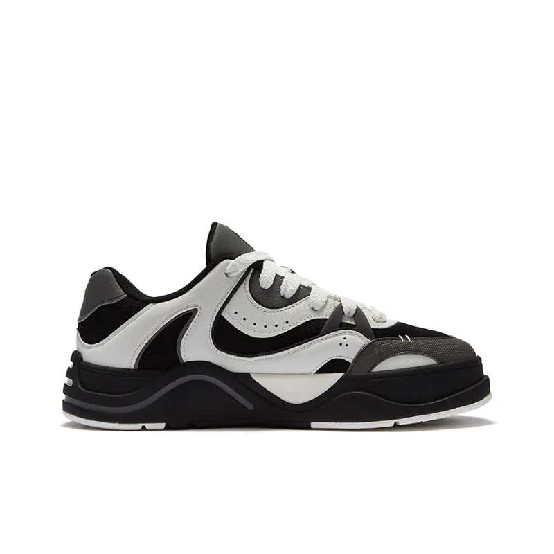 FILA FUSION 50 50 Slip Resistant Quick Drying Impact Resistant Low Top Skateboard Shoes Men's White Black-1