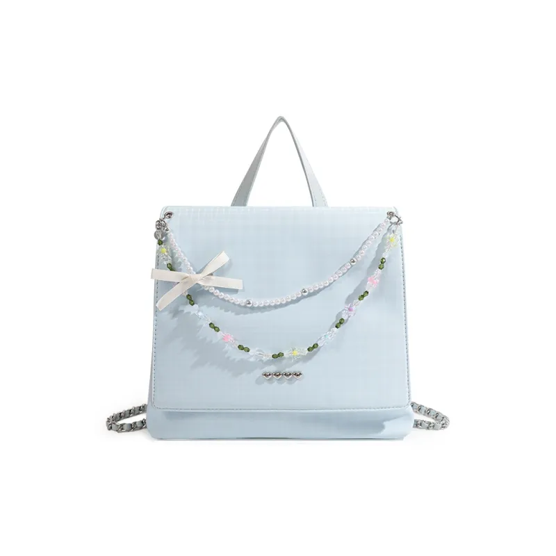 OTA PU One Shoulder Backpack Crossbody Bag Backpack Women's Lake Green/Lake Blue-5