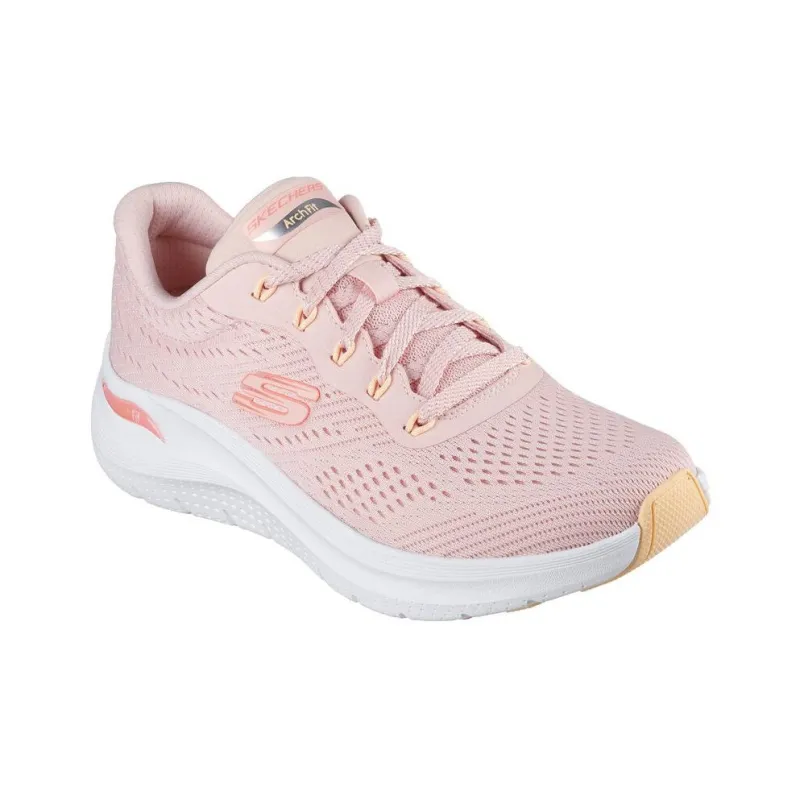 Skechers Arch Fit Anti Slip Wear Resistant Low Top Casual Shoes Women's Pink-2