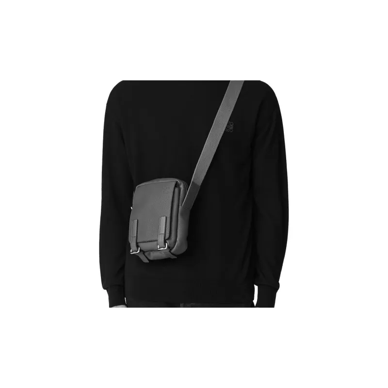 LOEWE Military Crossbody In Soft Grained Calfskin Xs Black-3
