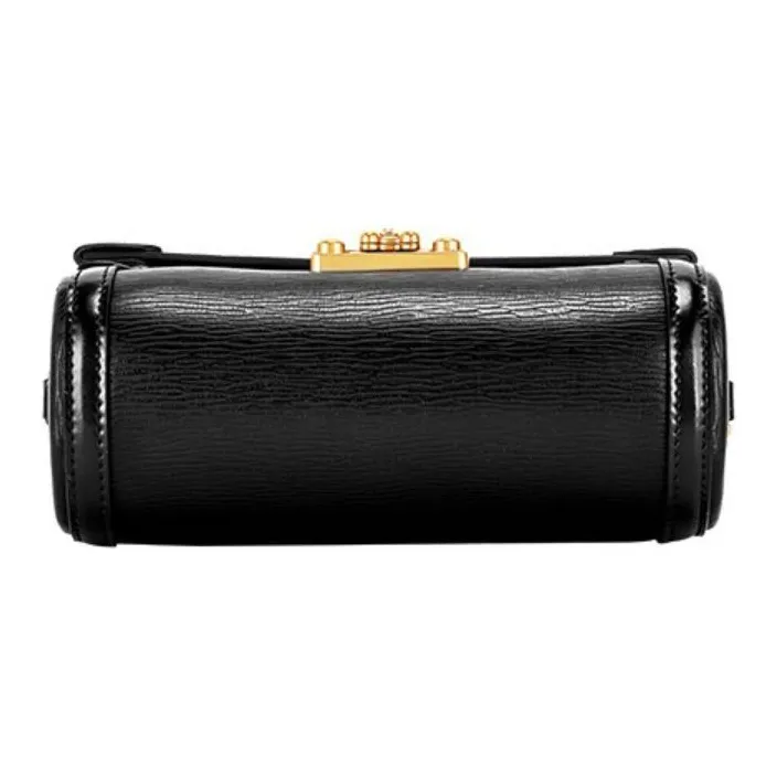 Hush Puppies Cow Leather Shoulder Bag Crossbody Bag Small Square Bag Women's Black/Green/Apricot-3