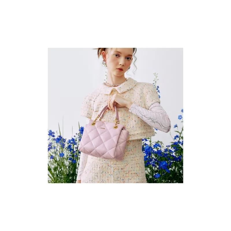 JUST STAR Synthetic Leather Shoulder Bag, Crossbody Bag, Handbag Regular Women's Black/White/Pink-13