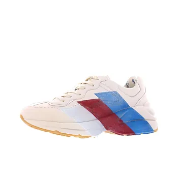 GUCCI Rhyton Cushioning Low Top Chunky Sneakers Women's White Red Blue