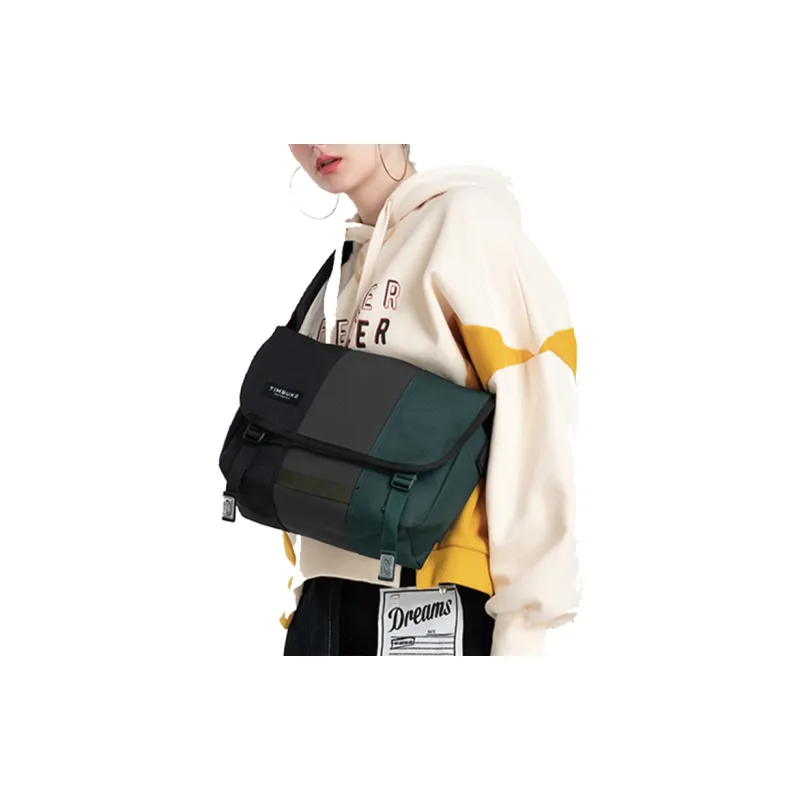 Timbuk2 Canvas Canvas Bag Messenger Bag Shoulder Bag Crossbody Bag Small Size Unisex Sonic Black/Grey Green/Pine Green-3