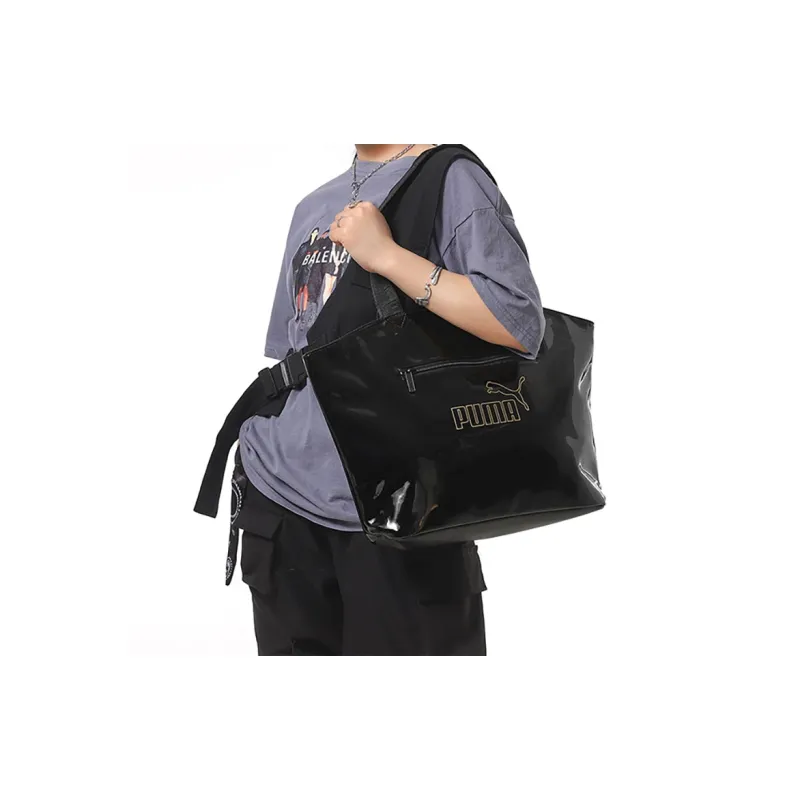 PUMA Artificial Leather Combo Bag, Jelly Bag, Tote Bag, Shopping Bag, Handbag, Shoulder Bag Unisex Black-2