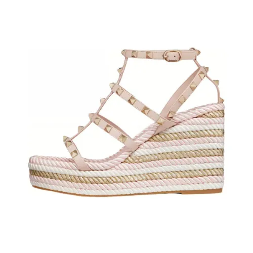 Valentino Garavani Rockstud 95mm Caged Wedge Sandals