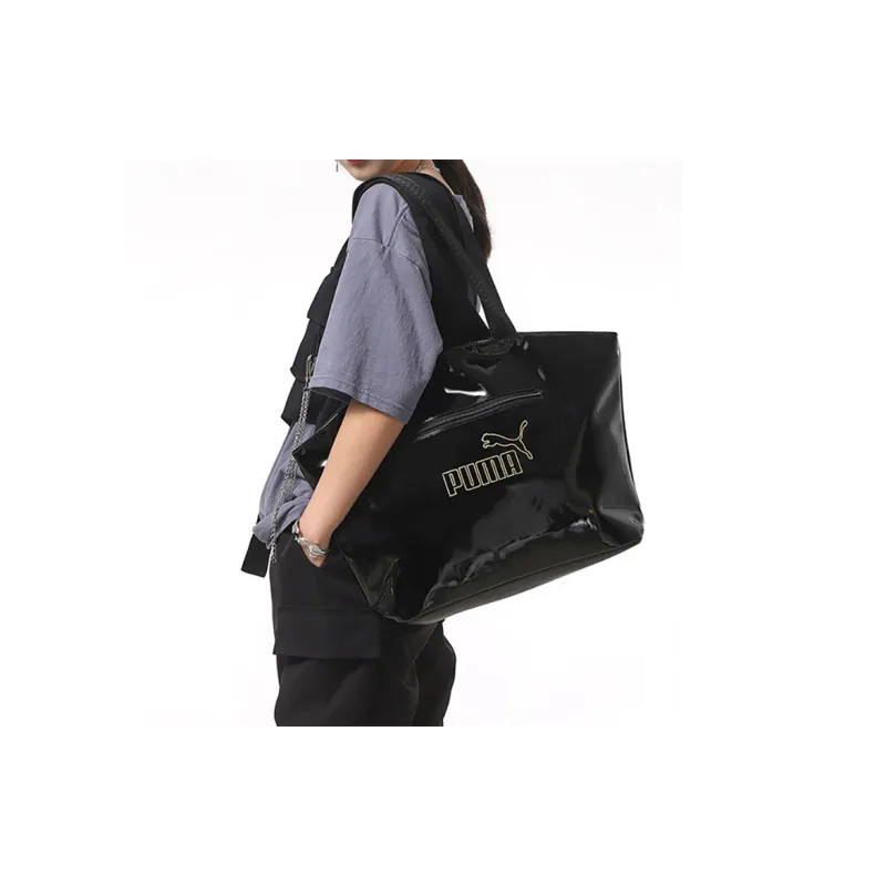PUMA Artificial Leather Combo Bag, Jelly Bag, Tote Bag, Shopping Bag, Handbag, Shoulder Bag Unisex Black-3