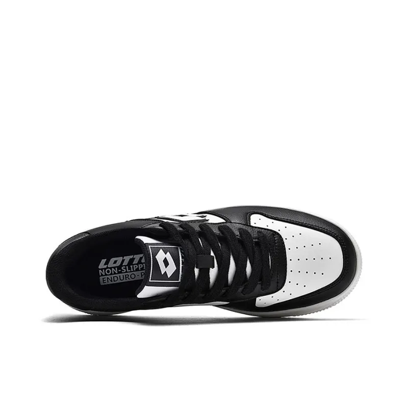 LOTTO Air Force 1 Non slip Lightweight Low Top Skateboard Shoes Men's Black White-3