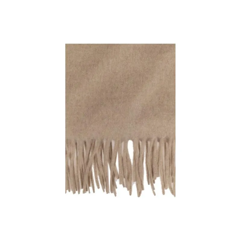 MaxMara Logo Embroidered Fringed Scarf-2