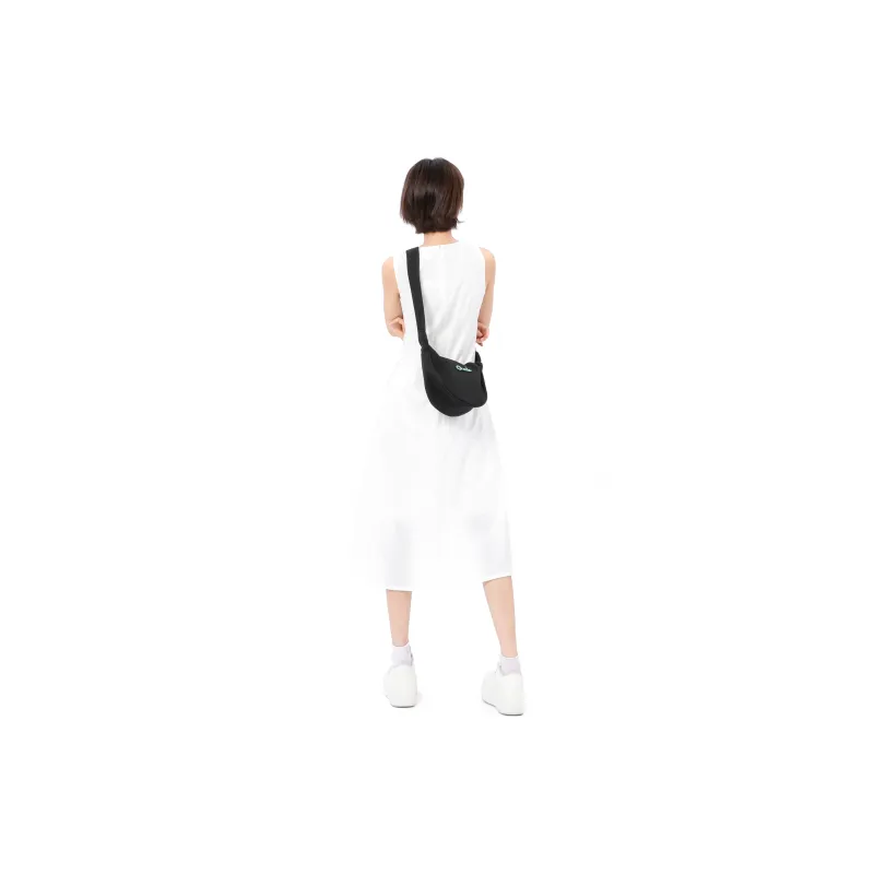 OTA Canvas Canvas Bag Shoulder Bag Dumpling Bag Commute Bag Crossbody Bag Small Size Unisex Red Black-3
