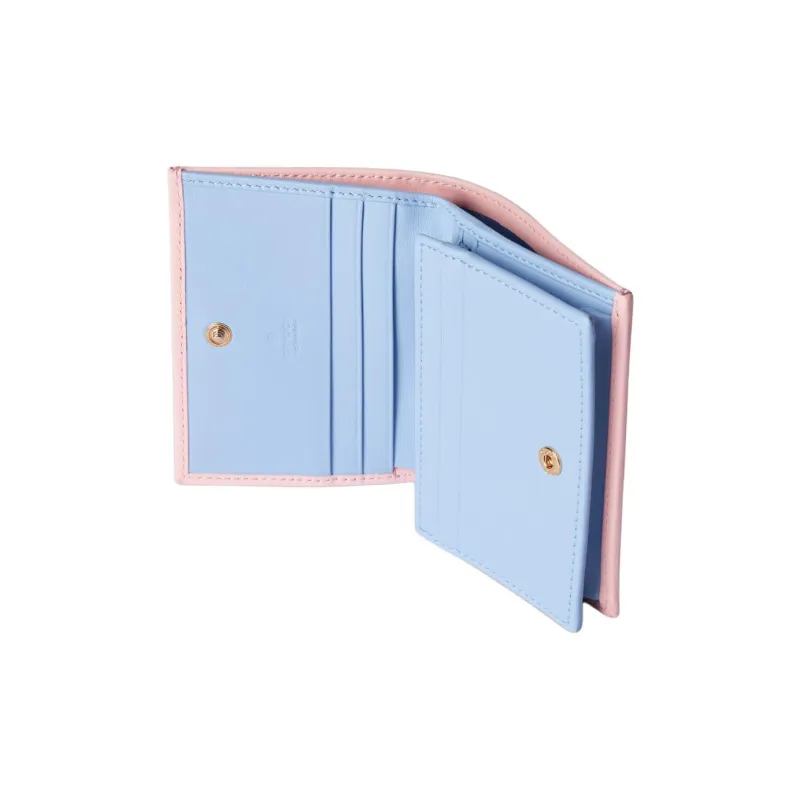 GUCCI GG Marmont Leather Card Holder Women's Light Pink Red & Light Blue-3