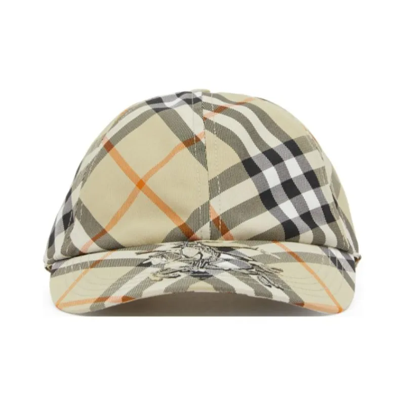 Burberry Equestrian Knight appliqué Checked Cap-1