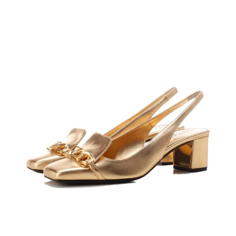 Valentino Chain-Link Slingback Sandals Women's-2