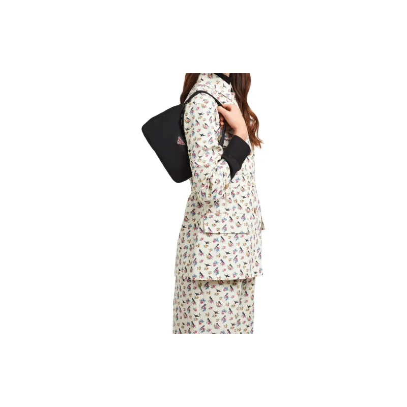 PRADA Nylon Shoulder Bag Handbag Women's Black-3