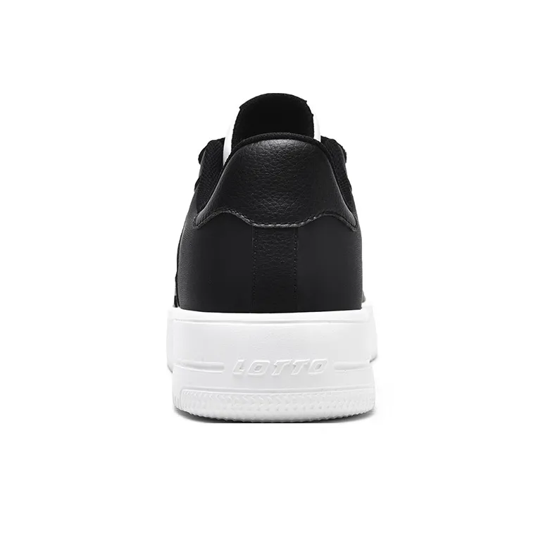 LOTTO Air Force 1 Non slip Lightweight Low Top Skateboard Shoes Men's Black White-4