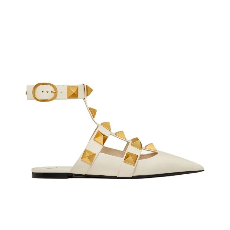 Valentino Roman Stud Women's Casual Shoes Women's Ecru-1