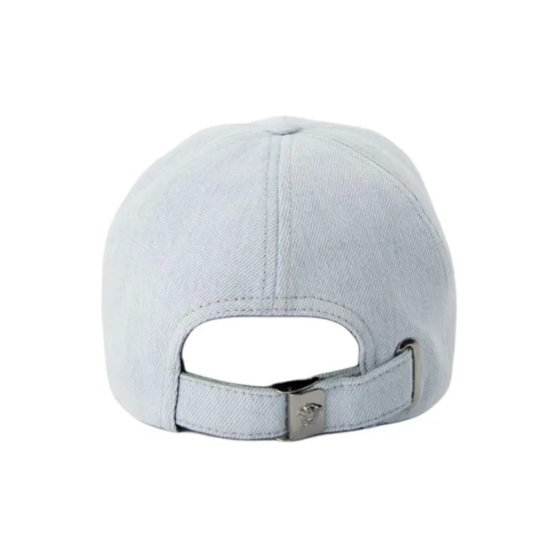 VERSACE Logo Embroidered Denim Baseball Cap-1