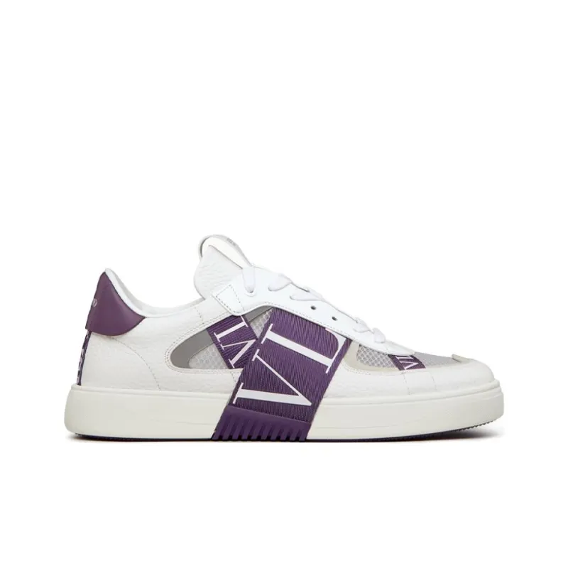 Valentino VL7N Low Top Stylish Skateboarding Shoes Men's White Purple-1